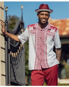 Burgundy Walking Suit Mens Matching Sets