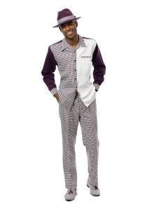 CCO Men's 2 Piece Long Sleeve Walking Suit - Checker Pattern