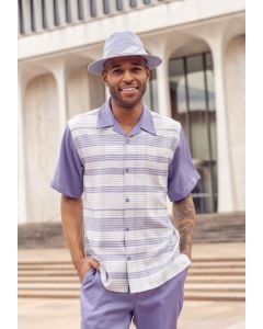 Purple Leisure Suit Clothing Mens Walking Suits