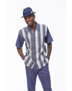 Purple Men's Two Piece Pants Sets Mens Leisure Suit