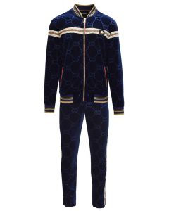 Stacy Adams Men's 2 Piece Velour Walking Suit - Chainlink