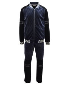 Stacy Adam's Men's 2 Piece Velour Walking Suit - Textured Checker