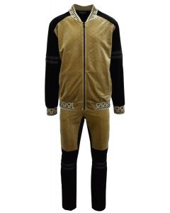 Stacy Adams Men's 2 Piece Velour Walking Suit - Textured Checker