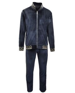 Stacy Adams Men's 2 Piece Velour Walking Suit - Solid Texture