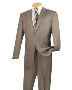 Vinci Men's Outlet 2 Piece Executive Suit - Basket Weave Fabric