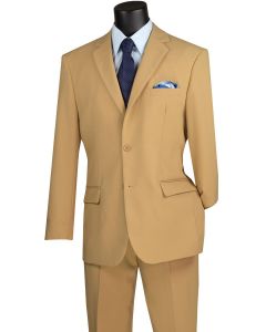 Vinci Men's 2 Piece Poplin Outlet Suit - 2 Button Jacket