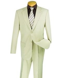 Vinci Men's 2 Piece Poplin Outlet Suit - 2 Button Jacket