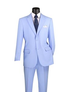 Vinci Men's 2 Piece Poplin Discount Suit - Clean Cut Business