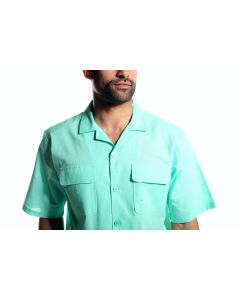 Stacy Adams Men's 2 Piece Walking Suit - Short Sleeve Linen