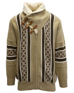 Silversilk Men's Sweater - Circle Dot Pattern