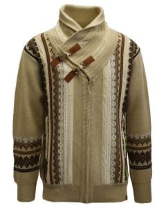Silversilk Men's Sweater - Double Buckle Collar