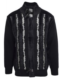 Silversilk Men's Sweater - Unique Geometric Stripes