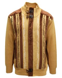 Silversilk Men's Sweater - Unique Geometric Stripes