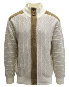 Silversilk Men's Sweater - Zig Zag Stripe