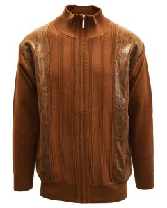 Silversilk Men's Sweater - Snake Scale Texture