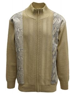 Silversilk Men's Sweater - Snake Scale Texture