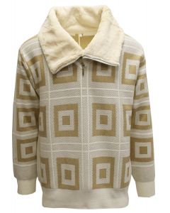 Silversilk Men's Sweater - Concentric Squares