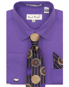 Karl Knox Men's French Cuff Shirt Set - Sleek Designs