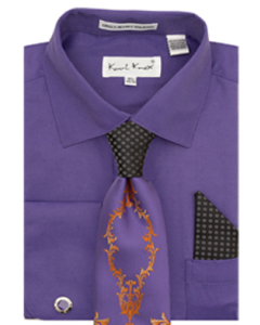 Karl Knox Men's French Cuff Shirt Set - Thorn Pattern