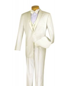 Vinci Men's 3 Piece Wool Feel Outlet Tuxedo - Elegant