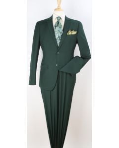 Hunter Green Mens Suits 2 Piece Suit Notch Lapel Big and Tall Suits