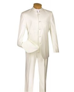 CCO Men's 2 Piece Nehru Outlet Suit - 5 Button Fashion Style