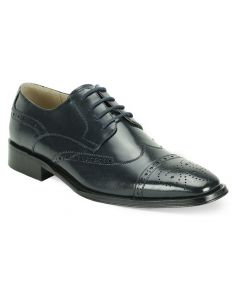 Giovanni Men's Leather Dress Shoe - Varied Perforations
