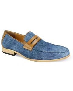Antonio Cerrelli Men's Fashion Dress Shoe - Unique Denim Loafer