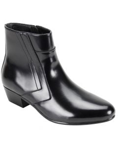 D'Italo Men's Leather Boot - Elevated Heel