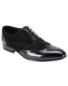 CCO Men's Leather Dress Shoe - Suede Accents