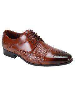 Giorgio Venturi Men's Leather Dress Shoe - Chain Link Texture