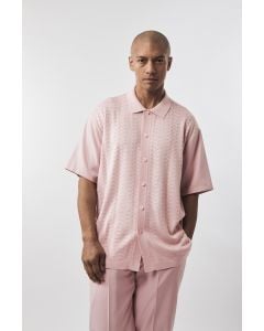 Silversilk Men's 2 Piece Short Sleeve Walking Suit - Lightly Textured Solid