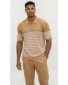 Tan Knit Shirt Men's Shirts Casual Shirt for Men