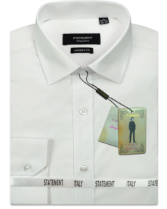 Statement Men's Outlet Long Sleeve Modern Fit Shirt - 100% Cotton 