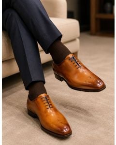 Cognac Dress Shoe Men's Oxford Shoes