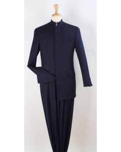 Apollo King Men's 2 Piece Nehru Style Suit - Hidden Buttons