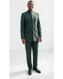 Apollo King Men's 2 Piece Nehru Style Suit - Hidden Buttons