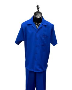 Dreams by Zacchi Men's Wide Leg 2 Piece Walking Suit - Solid Colors