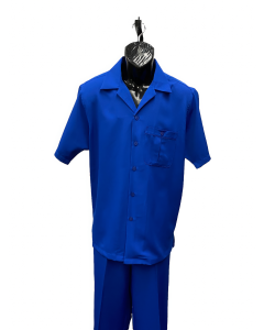 Dreams by Zacchi Men's Wide Leg 2 Piece Walking Suit - Solid Colors