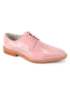 Pink Mens Shoes Lace Up Dress Shoes Leather Shoes