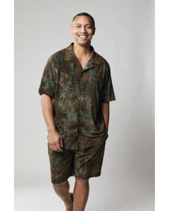 Stacy Adams Men's 2 Piece Short Set Walking Suit - Abstract Paisley Design