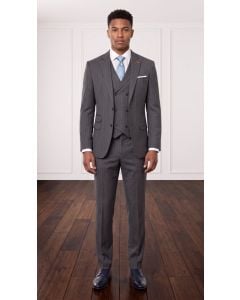 Charcoal Suit Mens 3 Piece Suits Double Breasted Vest