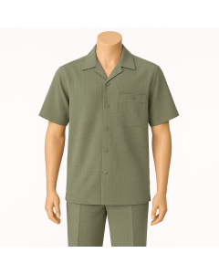 Dreams by Zacchi Men's Wide Leg 2 Piece Walking Suit - Windowpane Texture