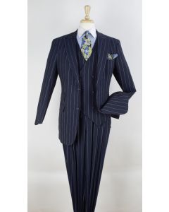Royal Diamond Men's 3pc Fashion Suit - Pinstripe