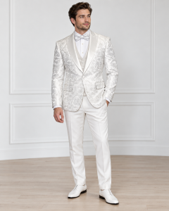 White Tux Tuxedo Peak Lapel