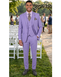 Lavender Suit Mens 3 Piece Suits Sharp Suits for Men