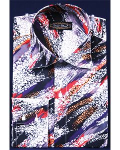 Daniel Ellissa Men's Outlet Fashion Dress Shirt - Painted Swirl Design