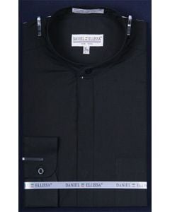 Daniel Ellissa Men's Outlet Banded Collar Dress Shirt - Solid Color