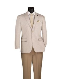 Oatmeal Jacket Men's Blazers Stretchy Sport Coat