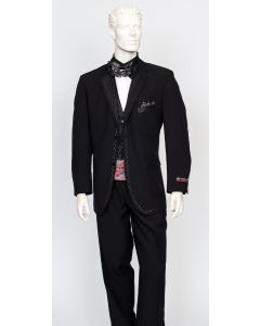 Zacchi Men's 3 Piece Fashion Suit - Solid Color